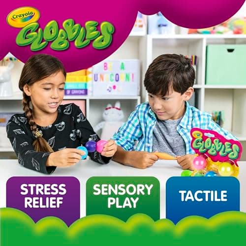 Crayola Globbles Fidget Toy (6ct), Sticky Stress Ball for Adults & Kids, Squishy Balls, Calming Sensory Gifts for Stress Relief — view 4