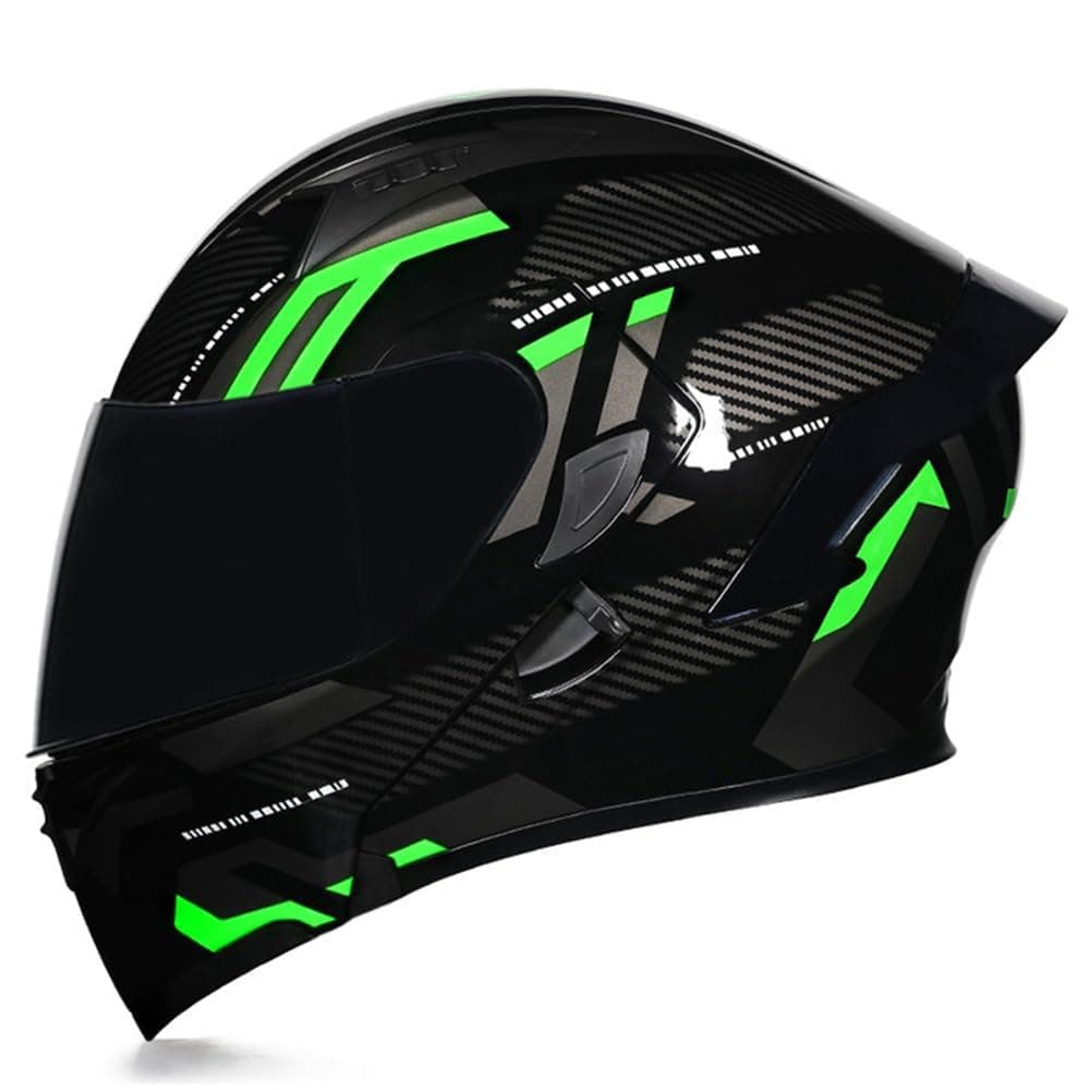 Full Face Flip Up Motorcycle Modular Helmet Integrated Motorbike Dual Visor for Adults Men Women Moped Street Racing DOT Approved — view 13