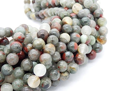 Gemstone Beads for Jewelry Making, Sold per Bag 5 Strands Inside, African Blood Jasper 6mm — view 3