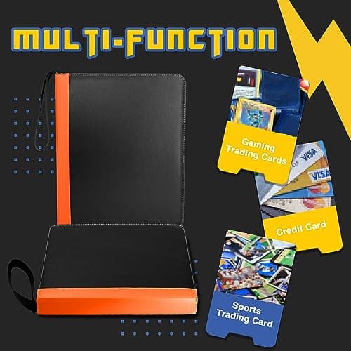 CLOVERCAT 9 Pocket Waterproof Trading Card Binder, Trading Album Display Holder, Expandable, 720 Double Sided Pocket Album, Compatible with Cards, Yugioh, MTG and Other TCG — view 3