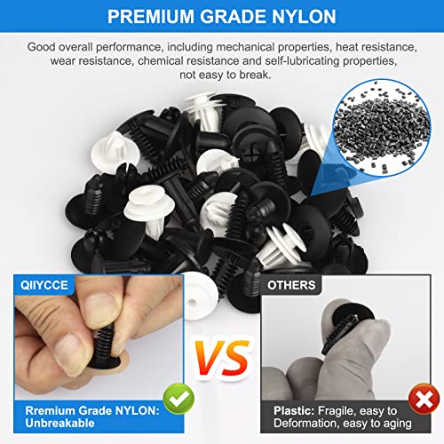 QIIYCCE 120PCS Car Clips & Plastic Rivets - 6 Popular Sizes, Fits Bumpers, Fenders & Most Car Models, Ideal for Body Fixing & Replacement — view 2