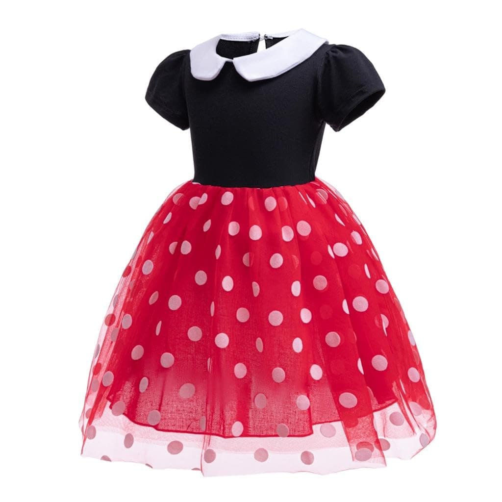 Lito Angels Disfraz Vestido de Princesa Ratona Mouse con Aro de Pelo Orejas de Ratón para Bebe Niñas Talla 18-24 meses, Lunares Rojo (Número de etiqueta 90) — view 3