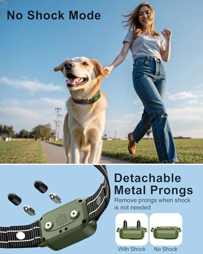 Jugbow Dog Shock Collar - 4500FT Dog Training Collar with Remote, IPX8 Waterproof Electric Dog Collar with 4 Training Modes, Security Lock, Rechargeable eCollar for 10-120lbs Small Medium Large Dogs — view 4