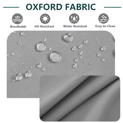 FLYMEI Patio Cushion Covers 19x19x3 Waterproof Outdoor Cushion Cover Replacement 4Packs Outdoor Seat Cushion Slipcover for Rattan Chair Sofa, Grey — view 3