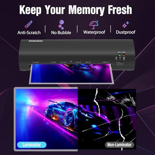 Laminator Machine, 9-Inch Letter Size Laminating Machine with 15 Laminating Pouches for Small Desktop, 4 in 1 Never Jam Thermal Laminator with Trimmer Corner Rounder for Office School Home — view 6