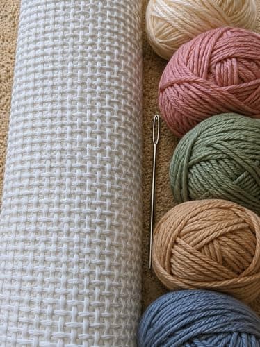 Mono Deluxe Needlepoint Blank Canvas 13 Mesh Cotton White 19" x 17"