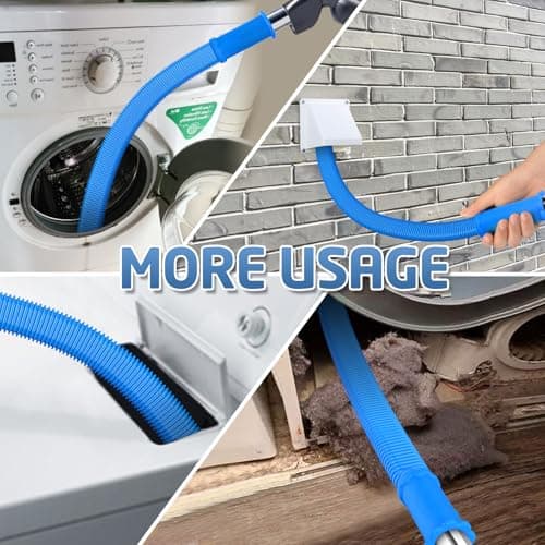 PetOde 2 Pieces Dryer Vent Cleaner Kit Compatible with Most Vacuum Cleaner, Dryer Lint Brush and Vacuum Hose Attachment with Universal Connector, Quickly Lint Remover — view 3