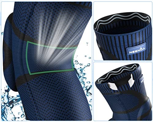 NEENCA Knee Brace for Knee Pain Relief, Medical Knee Support with Patella Pad & Side Stabilizers, Compression Knee Sleeve for Meniscus Tear, ACL, Arthritis, Joint Pain, Runner, Sport — view 2