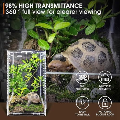Cjuahsvior 2X Jumping Spider Enclosure, Tarantula-Enclosure Large Acrylic Terrarium, Reptile Enclosure Jumping Spider Accessories — view 3