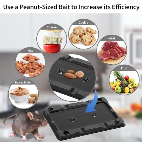 LULUCATCH Mouse & Insect Traps 12 Pack, Heavier Sticky Traps with Non-Toxic Glue for Small Mice & Insects. Sticky Mouse Traps Indoor for Home, Easy to Set — view 4