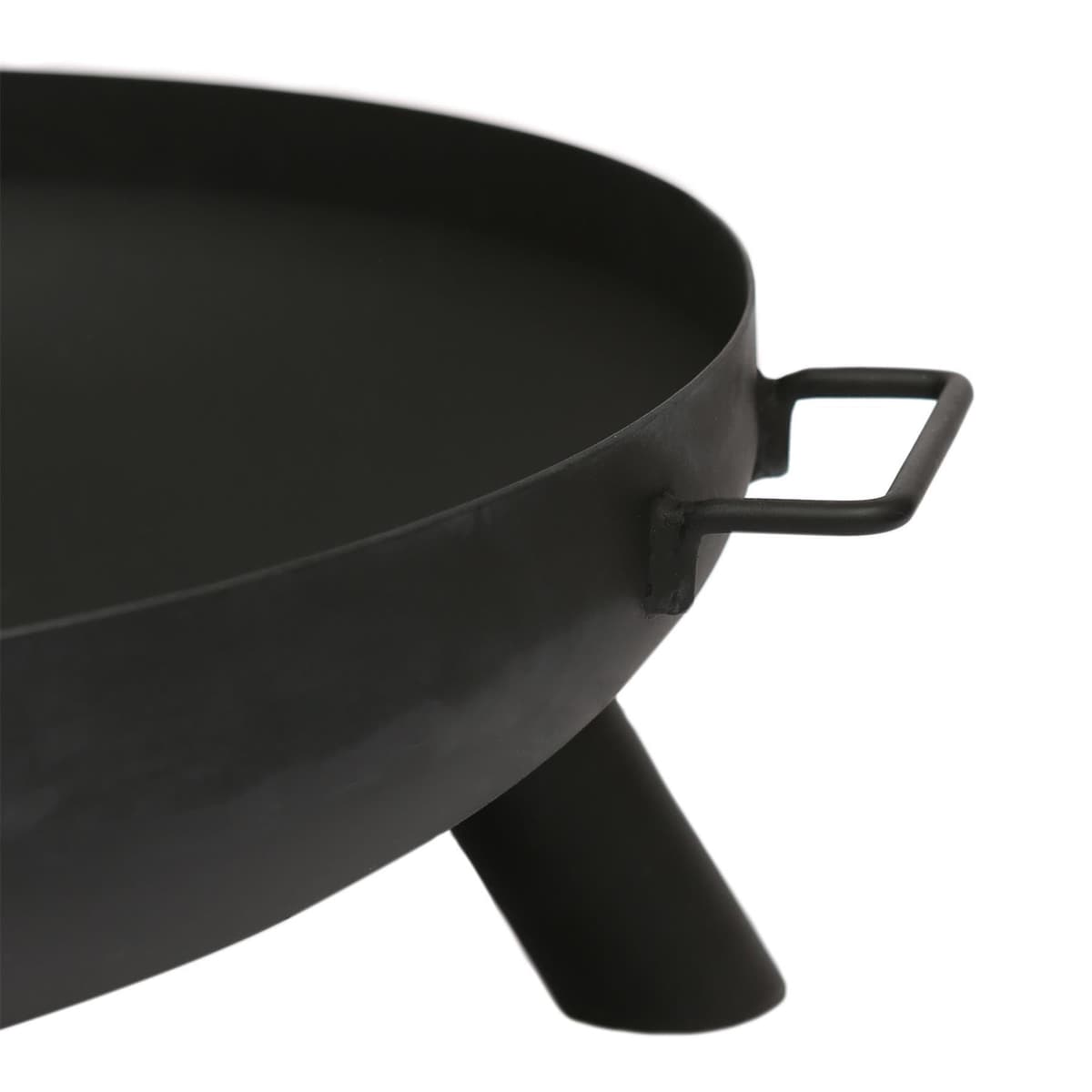 Hammer & Tongs 68cm Iron Fire Pit - Medium Outdoor Round Garden Fire Bowl Brazier Garden Patio Heater Stove for Wood Logs, Charcoal Burning, BBQ, Camping Firepit — view 4