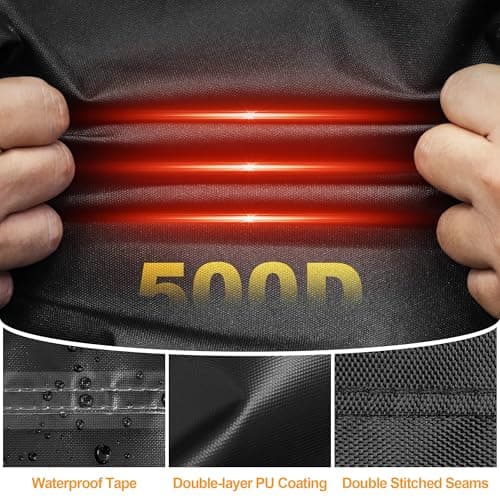 Kipiea Griddle Cover for Blackstone 36" Griddle with Hood, Heavy Duty Tear & Fade Resistant and Waterproof Flat Top Grill Cover for Blackstone 5482 with Buckles and Drawstrings — view 2
