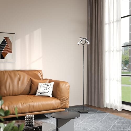 SIBRILLE 30W LED Floor Lamp, 350° Rotating Reading Standing Lamp with Remote Control, Stepless Dimmable 3000K-6500K Modern Tall Lamp for Living Room Bedroom Office — view 4