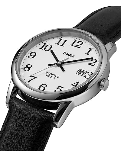 Timex T2H281 Easy Reader 35mm Black Leather Strap Watch — view 6