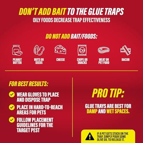 Catchmaster Rat & Mouse Glue Traps with Sticky Putty 2Pk, Large Bulk Glue Board, Rat & Mouse Traps Indoor for Home, Adhesive Plastic Tray for Snakes, Mice & Spiders, Pest Control for House & Garage — view 5