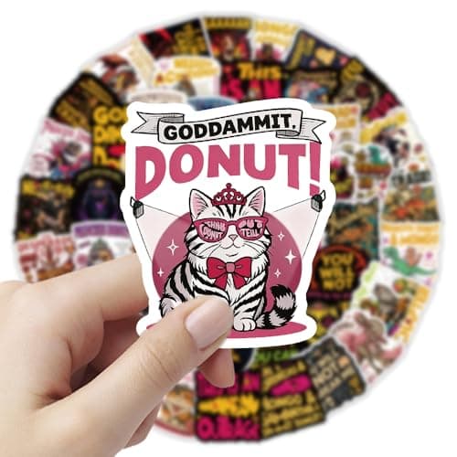 60Pcs DCC This is an Outrage Princess Donut Sticker Funny Dungeon Book Crawler Reading Carl Merch Stickers — view 3