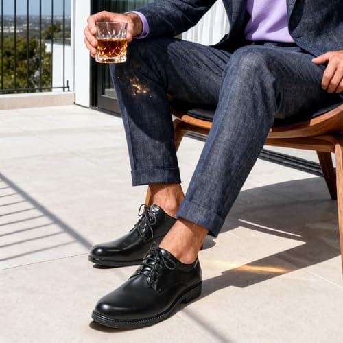 Bruno Marc Men's Dress Oxford Shoes Classic Lace Up Formal Shoes,Size 10.5,Black,DOWNING-02 — view 2