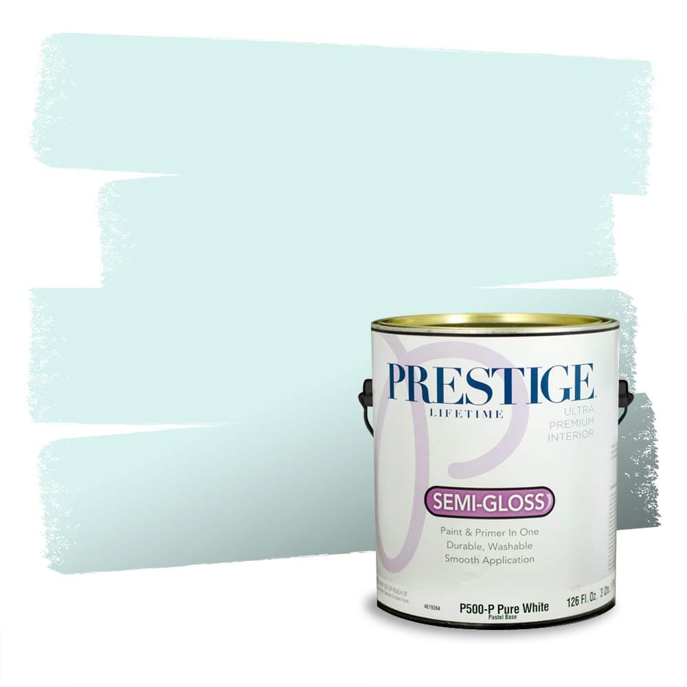 PRESTIGE Paints Interior Paint and Primer In One, 1-Gallon, Semi-Gloss, Comparable Match of Valspar* Dewdrop* — view 667