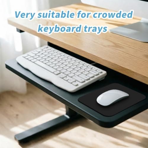 Dacovi Small Mouse pad, with Edge-Sewn Design, extends Service Life by Twice, occupying the Optimal Size for the Mouse and Wrist Position. (Black) — view 5