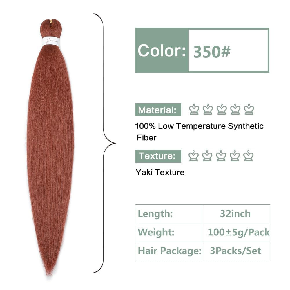 YDDM Capelli Per Treccine Africane Morado Extension Treccine Texture Yaki Easy Install per Principianti 32 Pollici 3 Pezzi Capelli Leggeri e Naturali per Box Braids, Twist e Crochet — view 68