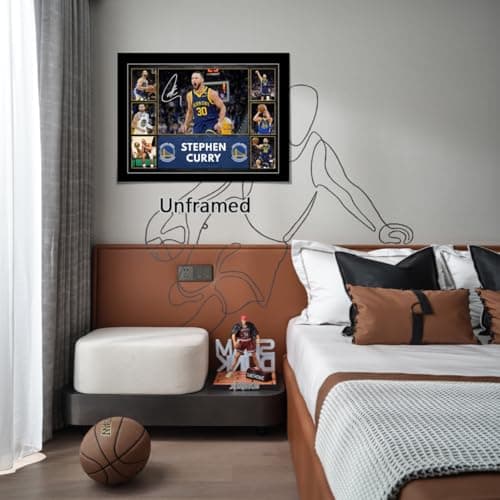 LPAIWXY Stephen Curry Poster For Fans Kids room Bedroom wall Decor-Basketball Stephen Curry Signed Posters Canvas Prints Picture For Teen Boy girls Gifts — view 2
