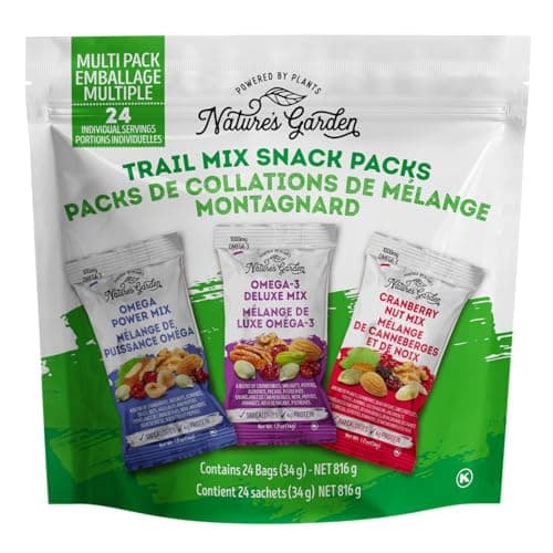 Nature's Garden Healthy Trail Mix Snack Packs – Mixed Nuts, Heart Healthy Nuts, Omega-3 Rich, Cranberries, Pumpkin Seeds, Perfect For The Entire Family – 816g Bag (24 Individual Servings) — view 2