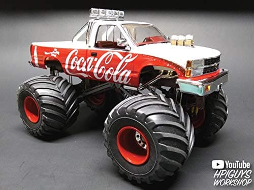 Skill 2 Model Kit Chevrolet Silverado Monster Truck Coca-Cola 1/25 Scale Model by AMT — view 5