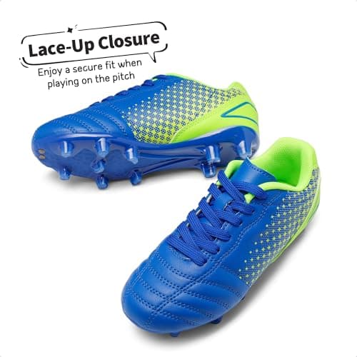 DREAM PAIRS Boys Girls Outdoor Soccer Cleats Kids Athletic Football Shoes,Size 13 Little Kid,Royal/Blue/Neon/Green,SUPERFLIGHT-1K — view 3
