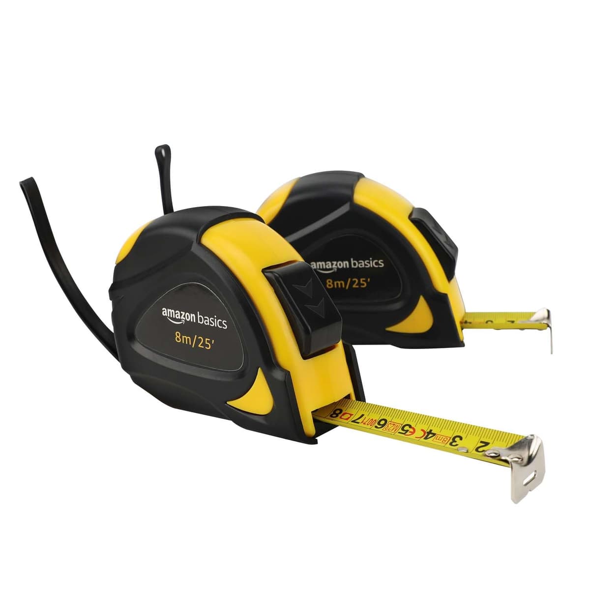 Amazon Basics Cinta métrica con cierre automático, escala y en pulgadas, precisión MID, 10 m (Paquete de 1), Negro, Amarillo — view 9