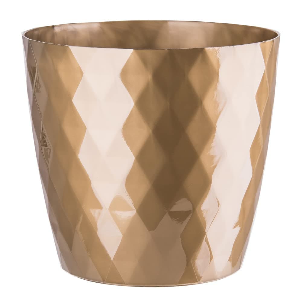 KORAD Cristal Indoor Flower Pot Covers without Drainage Holes | Round Plastic Plant Pots Container for All Houseplants | 9 Modern Colours & 7 Sizes- (Cream, Ø 25 cm (9.84 inch)) — view 5