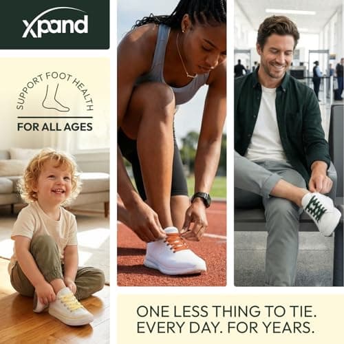 Xpand No Tie Elastic Shoe Laces. 1 Size Fits All for Adults & Kids | Stretch Laces for Sneakers, Runners & High Top Shoes - Black, 52-inches — view 5