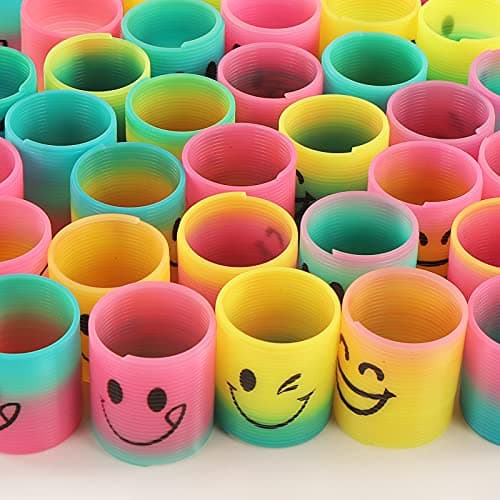 30 Pack Spring Rainbow Magic Fidget Stress Coil Mini Springs Bulk Toys for Party Favor Carnival Prize Birthday Goodie Bag Stuffers for Kids Boys Girls… — view 4