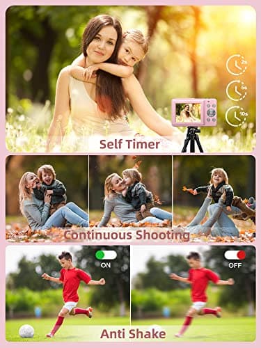 Digital Camera, FHD 1080P Digital Point and Shoot Camera with 16X Zoom Anti Shake, 32GB Card, Compact Small Camera for Boys Girls Kids — view 4
