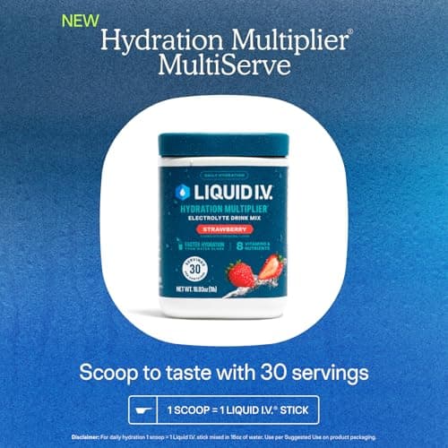 Liquid I.V.® Hydration Multiplier - Strawberry | Electrolyte Powder Drink Mix | 1 Tub (30 Servings)