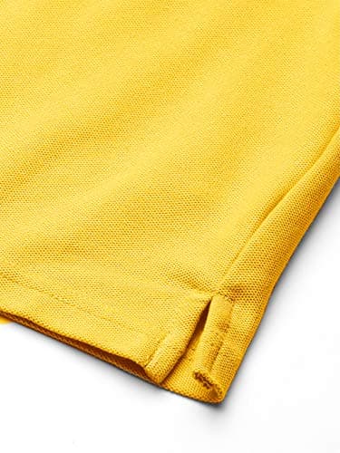 Nautica Big Boys' School Uniform Short Sleeve Pique Polo, Gold, Medium - 10/12 — view 3