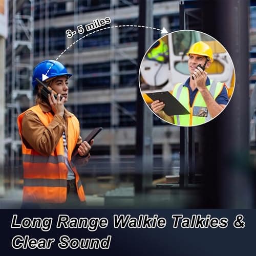 Walkie Talkies for Adults, 2 Pack Rechargeable Walkie Talkies Long Range Two Way Radios with 16 FRS Channels, 1500mAh Battery for Camping, Hiking and Cruises — view 4