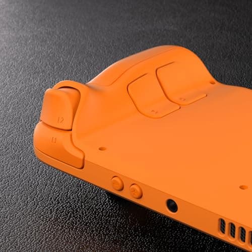 eXtremeRate Orange Custom Faceplate Back Plate Shell for Steam Deck, Handheld Console Replacement Housing Case, DIY Full Set Shell with Buttons for Steam Deck LCD Console - Console Without — view 5
