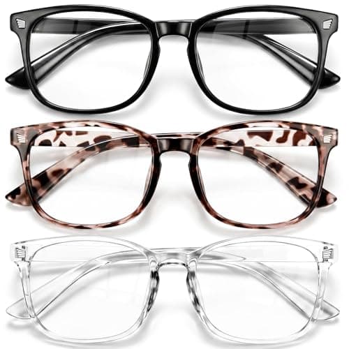 Gaoye Blue Light Blocking Glasses, Fashion Square Fake Nerd Eyewear Anti UV Ray Computer Gaming Eyeglasses Women/Men