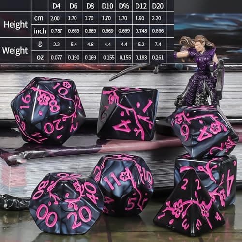 CiaraQ 7pcs Polyhedral Dice Set for Dungeon and Dragons MTG Table Games — view 2