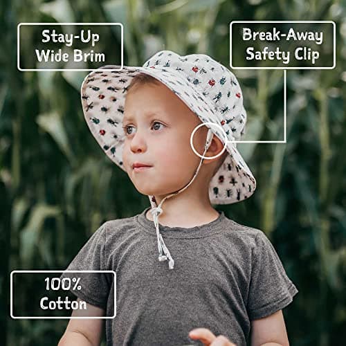 Jan & Jul Summer Bucket Hat for Toddler Kids, Adjustable (L: 2-5T, Navy) — view 2