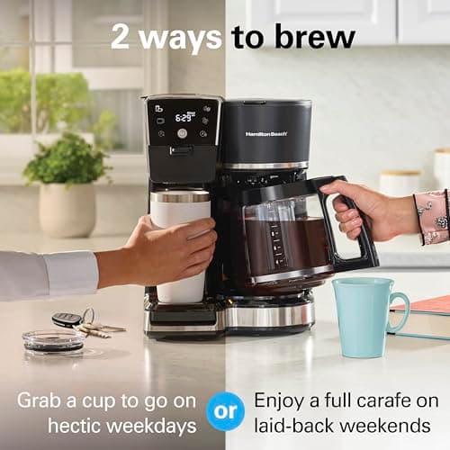 Hamilton Beach 2-Way Drip Coffee Maker & Single Serve Coffee Machine — view 2