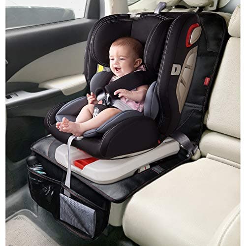 MORROLS Car Seat Protector, 2 Pack Carseat Protector with Thick Padding, Baby/Pets for Child Car Seat-Mesh Pockets-Waterproof-Universal Size(Black) — view 2