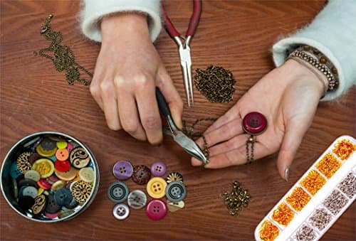 Anezus Jump Rings for Jewelry Making Supplies and Necklace Repair with Jump Ring Pliers and Open Jump Ring(1200Pcs Silver and Gold) — view 5