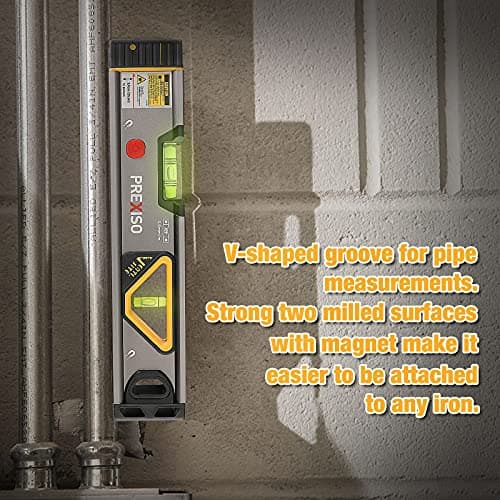 PREXISO 2-in-1 Laser Level Tool with Light, 100 Ft Alignment Point & 30 Ft Leveling Line, Magnetic Laser Spirit Level for Construction Picture Hanging Wall Writing Painting Home Renovation — view 4