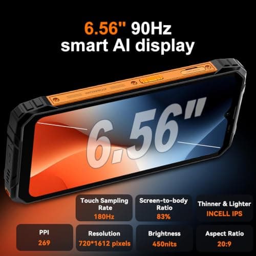 Blackview Fort 1 Rugged Phone,10000mAh Battery, 6.56",256GB ROM