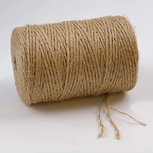 PerkHomy Natural Jute Twine 600 Feet Long Twine String for Crafts Gift Wrapping Packing Gardening Crochet Knitting Macrame Decor (Brown 2mm * 600feet) — view 3