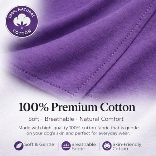 Lovelonglong Pet Clothing Dog Costumes Basic Blank T-Shirt Tee Shirts for Small Dogs Purple XS
