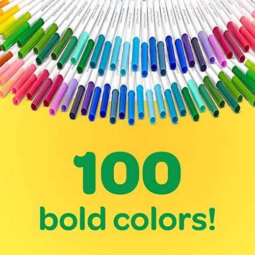 Crayola Super Tips Marker Set (100ct), Fine Point Washable Markers, Teacher Must Haves, Back to School Supplies for Kids & Adults, Art Supplies, Ages 3+ — view 10