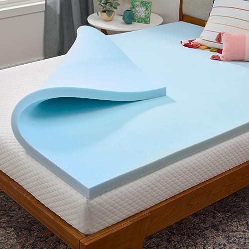 Linenspa 2 Inch Memory Foam Mattress Topper, Gel Infused Full XL Mattress Topper, CertiPUR-US Certified