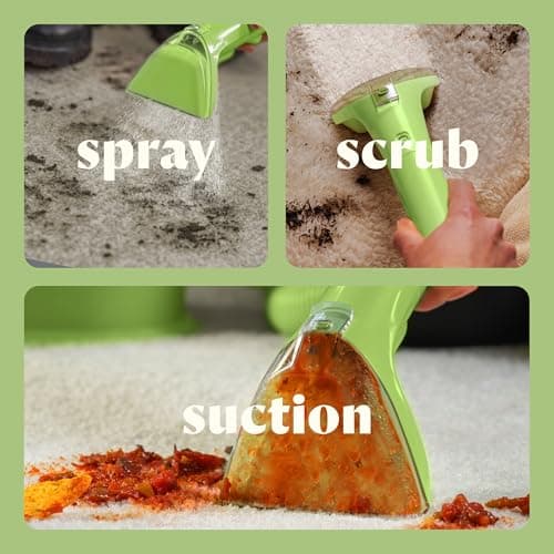 BISSELL Little Green Mini Portable Carpet and Upholstery Deep Cleaner, Car/Auto Detailer, with HydroRinse Self-Cleaning Tool and 4" Tough Stain Tool, Tea Green, 4075 — view 3